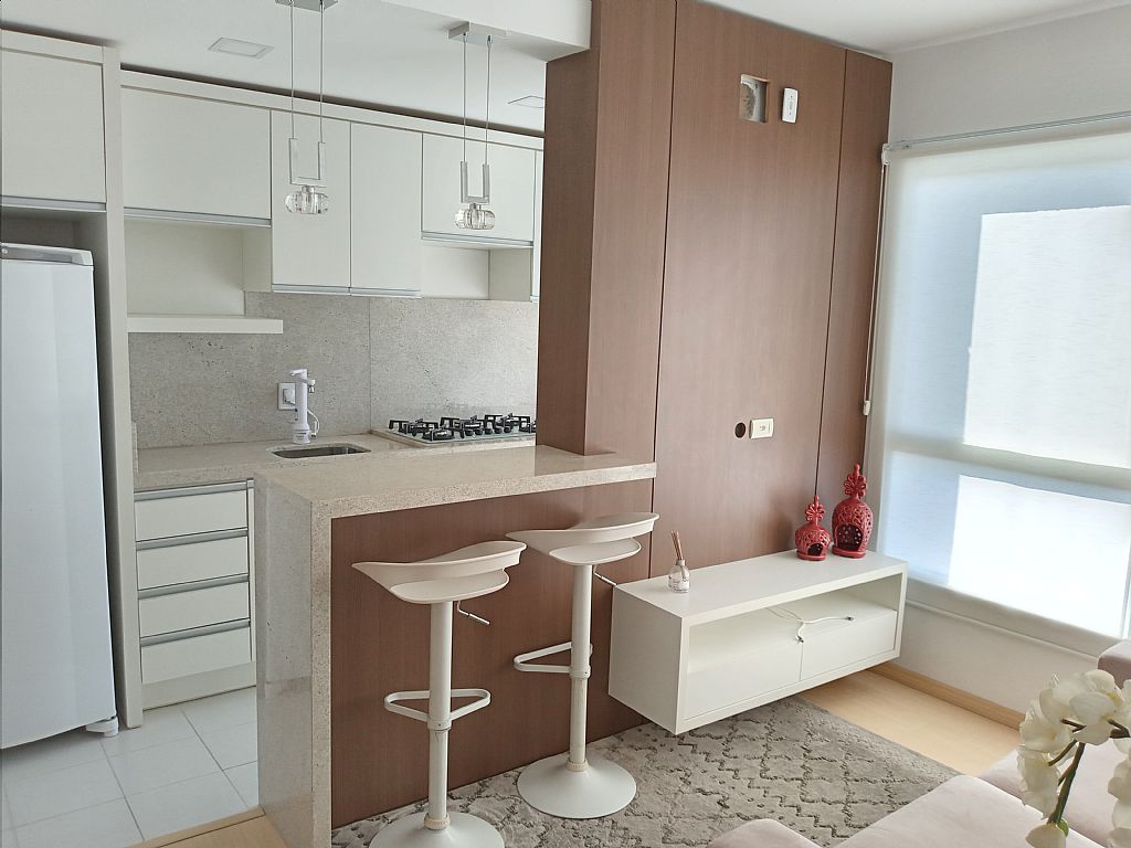 Apartamento 2 quartos mobiliado no Jardim Planalto 50 m² - Cozinha americana