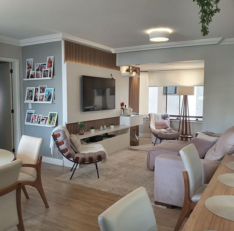 Apartamento 3 quartos no Petrópolis 127 m² - Living